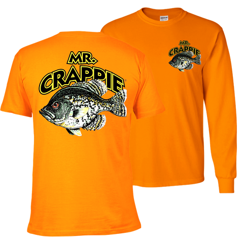 Mr. Crappie Throw Back Shirt (orange)